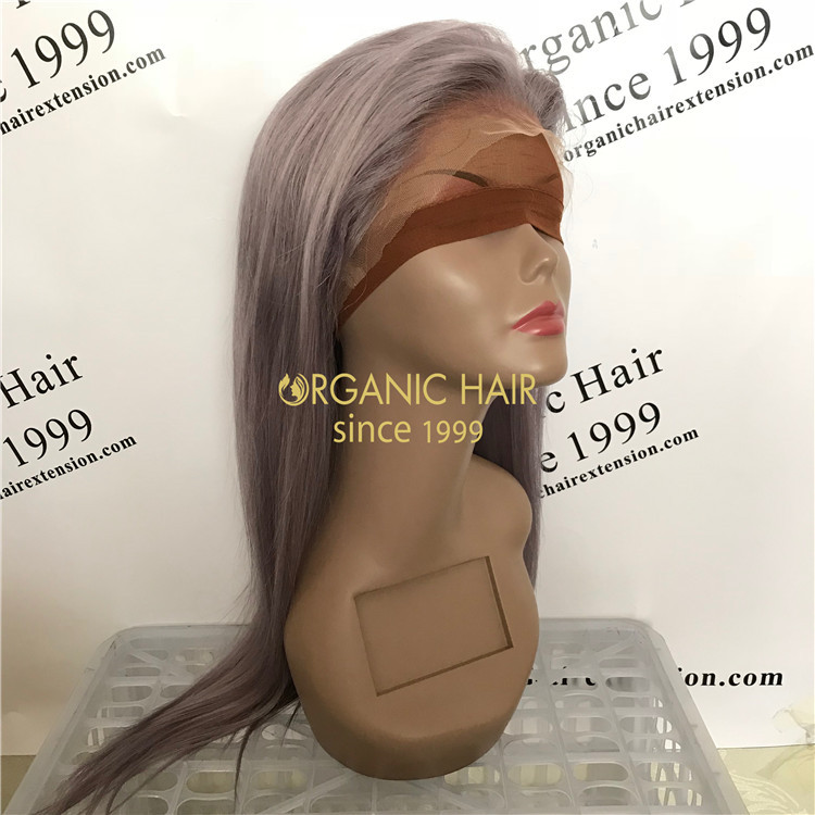 Cheap human virgin color full lace wig X64